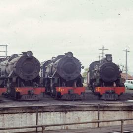 Several locomotives, Bunbury Depot, WA, September 1968