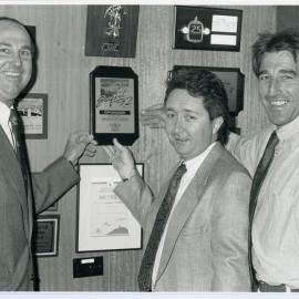 Stewart Roach, Leo Della Grotta and Warren Smith, right, Surfest, Newcastle, NSW, 1992