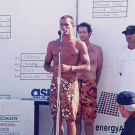 Kelly Slater and Mark Richards at Surfest 1995 - Newcastle Beach, NSW
