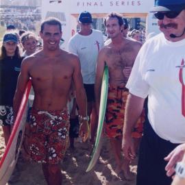 Kelly Slater and Mark Richards at Surfest 1995 - Newcastle Beach, NSW