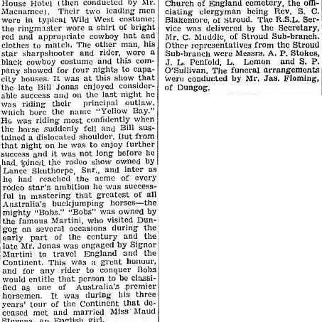 William James Albert Jonas : Obituary