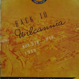 Back to Wilcannia : souvenir book, November 5th-11th, 1939