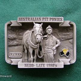 Belt Buckle: Australian Pit Ponies Nebo-late 1980's