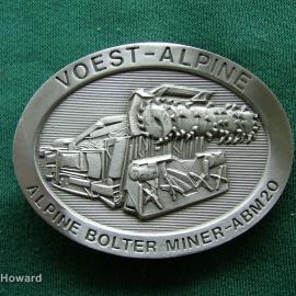 Belt Buckle: Voest - Alpine Bolter Miner - ABM20