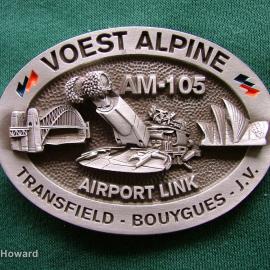 Belt Buckle: Voest Alpine AM-105 Airport Link Transfield - Bouygues - J.V.