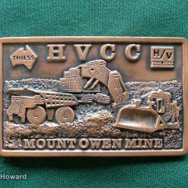 Belt Buckle: HVCC Mount Owen Mine THIESS HV Coal Corp