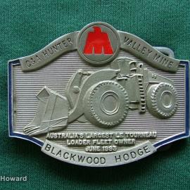 Belt Buckle: C&A Hunter Valley Mine Blackwood Hodge Australia's Largest Le Tourneau Loader Fleet Owner June 1993