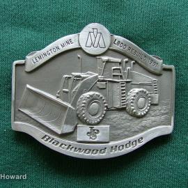 Belt Buckle: Lemington Mine L800 Rebuild 1991 Blackwood Hodge