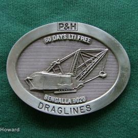 Belt Buckle: P&H Draglines 60 Days LTI Free Bengalla 9020