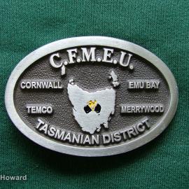 Belt Buckle: C.F.M.E.U. Tasmainain District Cornwall Temco Emu Bay Merrywood