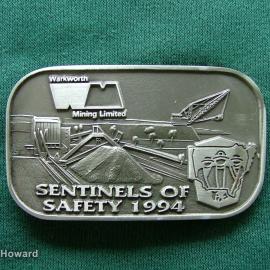Belt Buckle: Warkworth Mining Limited Sentinels of Safety 1994