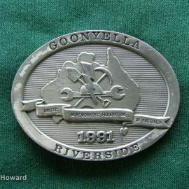 Belt Buckle: Goonyella Riverside 1991 United Minerworkers Federation of Australia