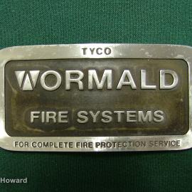 Belt Buckle: Wormald Fire Systems TYCO For complete fire protection service