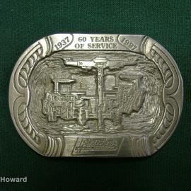 Belt Buckle: 60 Years of Service 1937 1997 Fletcher Mining Equipment