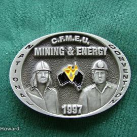 Belt Buckle: C.F.M.E.U. Mining & Energy 1997 National Convention