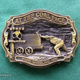 Belt Buckle: At The Coal Face CFMEU Mining & Energy Hand Wheeling 1890