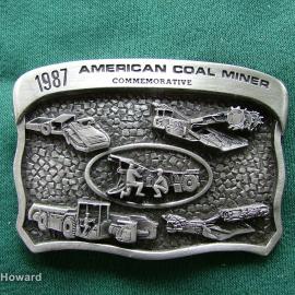 Belt Buckle: 1987 American Coal Miner Commemorative