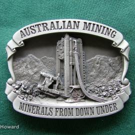 Belt Buckle: Australian Mining Minerals From Down Under
