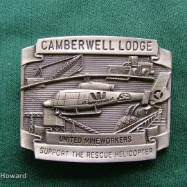 Belt Buckle: Camberwell Lodge Untied Mineworkers Support The Rescue Helicopter
