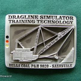 Belt Buckle: Dragline Simulator Training Technology Bulga Coal P&H 9020-Saxonvale