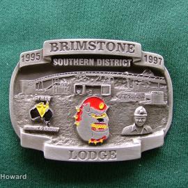 Belt Buckle: Brimstone Lodge Southern District 1995 1997
