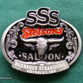 Belt Buckle: SSS Stetsons Saloon barbeque Steakhouse Australia's Own