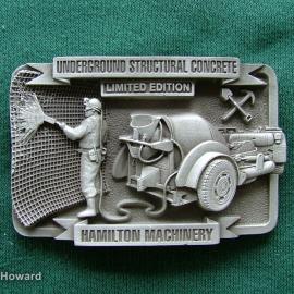 Belt Buckle: Underground Structural Concrete Limited Edition Hamilton Machinery