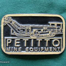 Belt Buckle: Petitto Mine Equipment