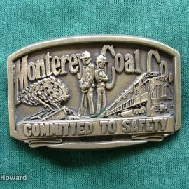 Belt Buckle: Monterey Coal Co. Commited to Safety