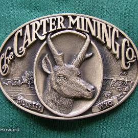 Belt Buckle: The Carter Mining Co. Gillette WYO.