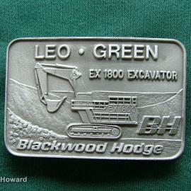 Belt Buckle: Leo Green EX 1800 Excavator Blackwood Hodge