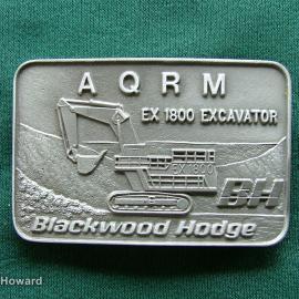 Belt Buckle: A Q R M EX 1800 EXcavator Blackwood Hodge