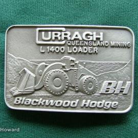 Belt Buckle: Urragh Queensland Mining L1400 Loader Blackwood Hodge