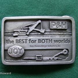 Belt Buckle: P&H JOY the BEST for BOTH worlds from Harnischfeger Industries, Inc.