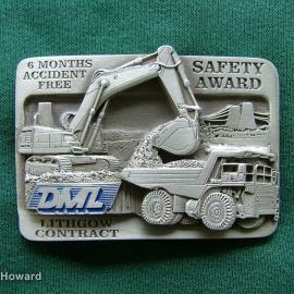 Belt Buckle: DML 6 Months Accident Free Safety Award Lithgow Contract