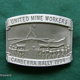 Belt Buckle: United Mine Workers Canberra Rally 1994