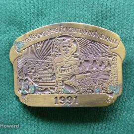 Belt Buckle: United Minewrokers Federation of Australia 1991