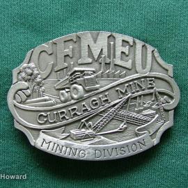 Belt Buckle: CFMEU Mining Division Curragh Mine
