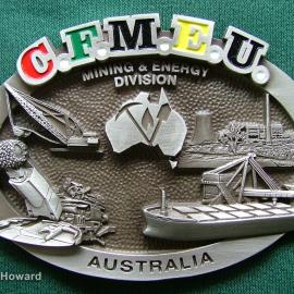 Belt Buckle: C.F.M.E.U. Mining and Energy Division Australia