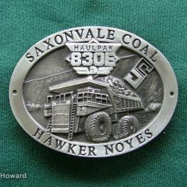 Belt Buckle: Saxonvale Coal Hawker Noyes