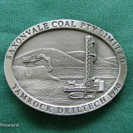 Belt buckle: Saxonvale Coal PTY Limited Tamrock Driltech 1990