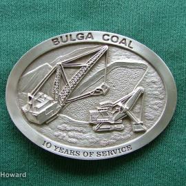 Belt buckle: Bulga Coal 10 Years of Service