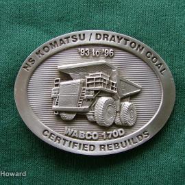 Belt buckle: NS Komatsu / Drayton Coal Certified Rebuilds