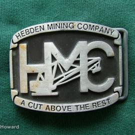 Belt buckle: Hebden Mining Company