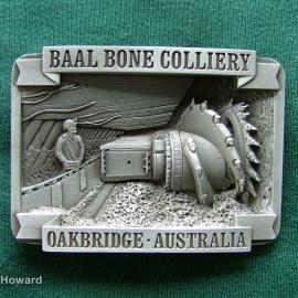 Belt buckle: Baal Bone Colliery, Oakbridge, Australia