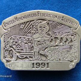 Belt Buckle: United Mineworkers Federation of Australia 1991