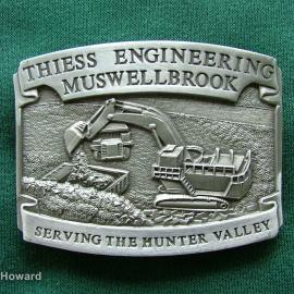Belt buckle: Thiess Engineering Muswellbrook Serving the Hunter Valley