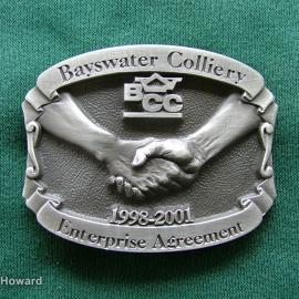 Belt buckle: Bayswater Colliery 1998-2001 Enterprise Agreement