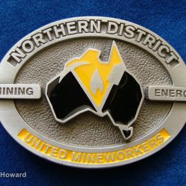 Belt Buckle: Northern District United Mineworkers Mining Energy