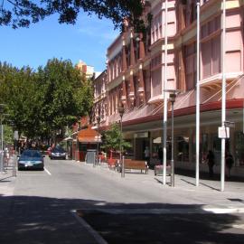 Hunter Street Mall from Perkins Street, site of former David Jones store, Newcastle, NSW